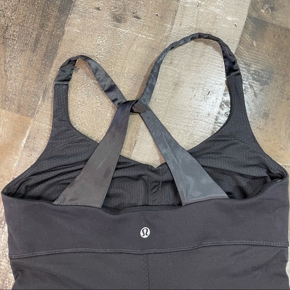 Lululemon Black Ribbon Criss Cross Back Tank Top size 8 - Picture 8 of 12